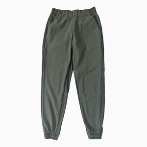 Athleta Textured Brooklyn Jogger Pant Sz4 Olive Pockets Activewear Casual Travel